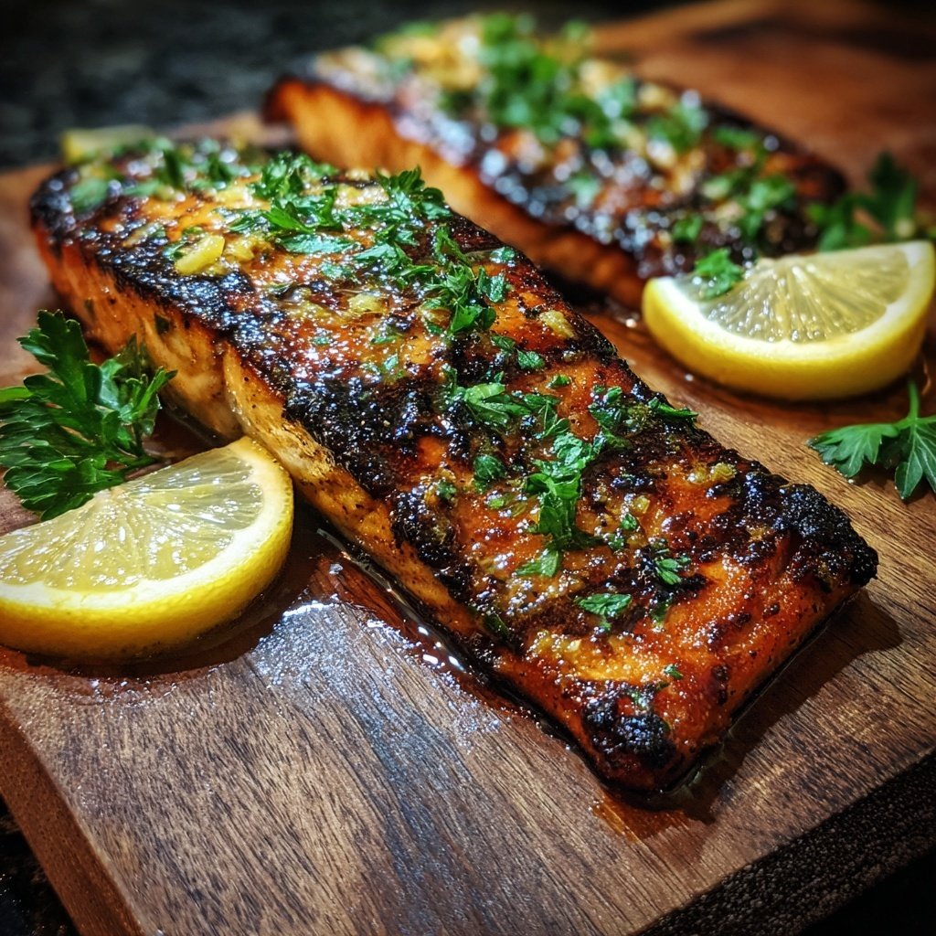Gegrillter Lachs Mit Zitronen Butter