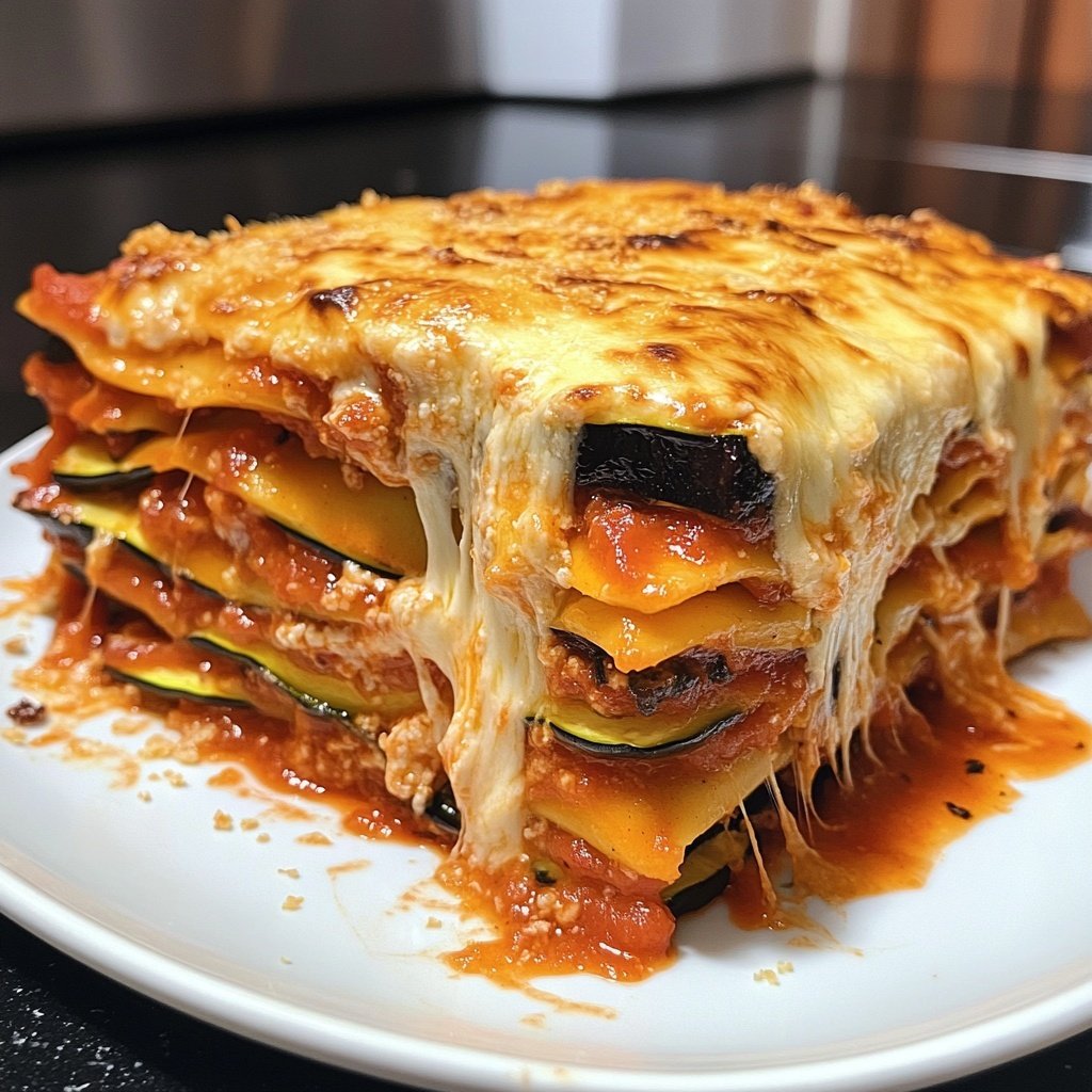 Lasagne mit Zucchini und Aubergine