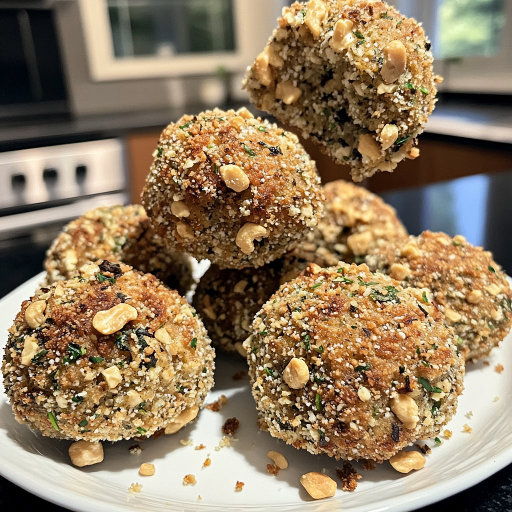 Protein Bällchen mit Cashewkernen