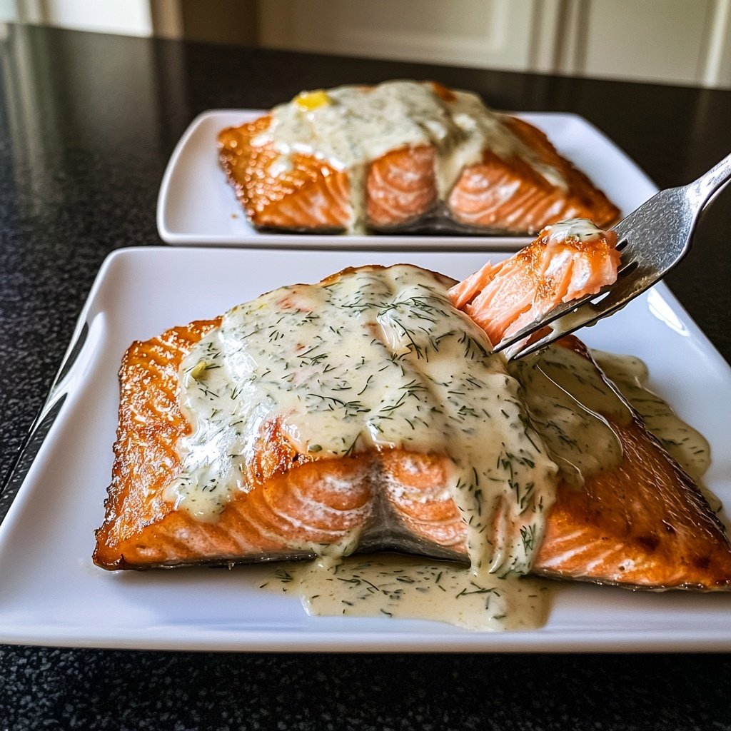 Lachs mit Ofengemüse & Zitronen-Dill-Sauce