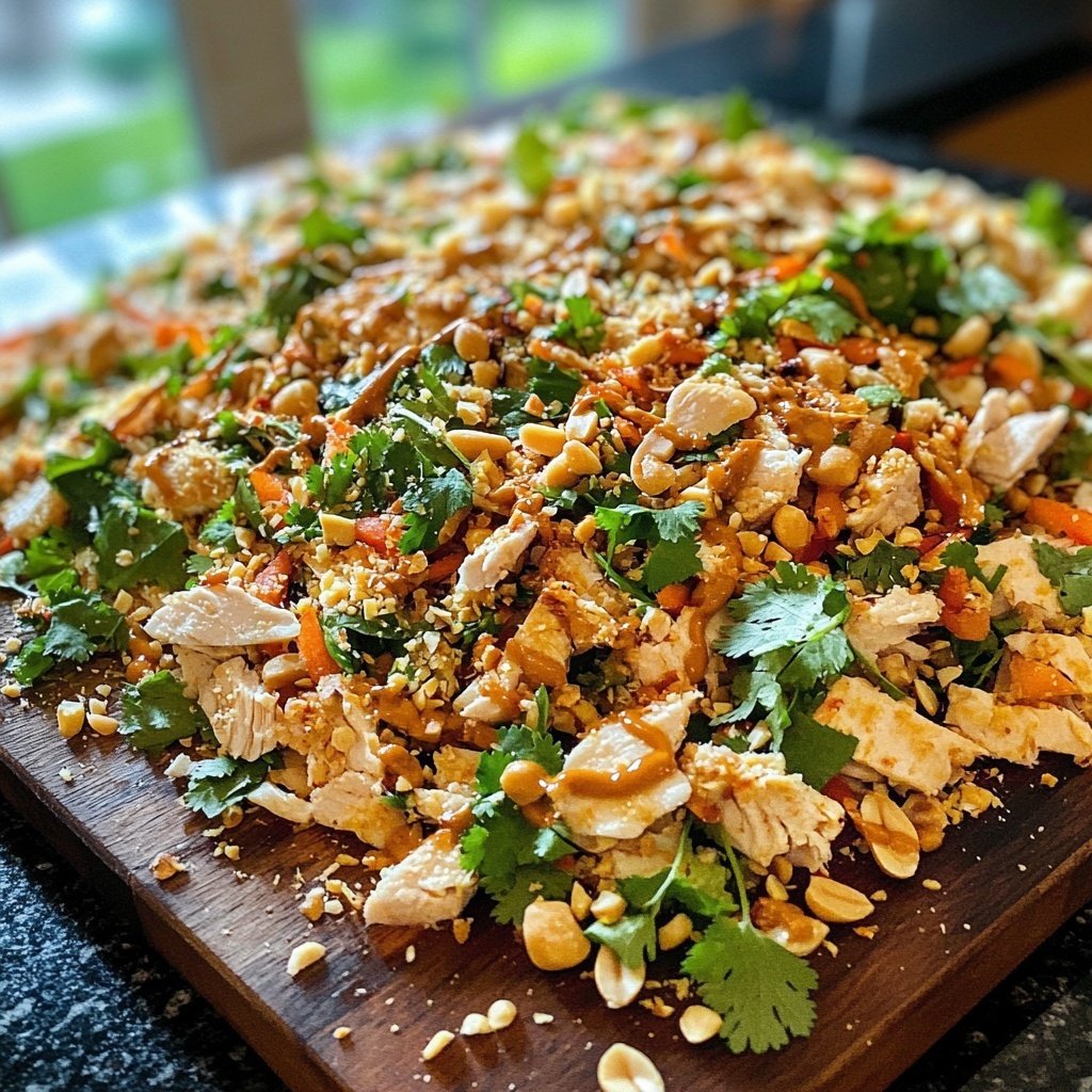 Thai Erdnuss Hähnchen Salat