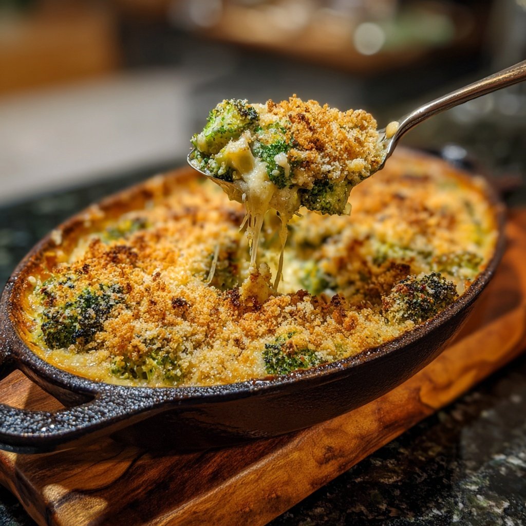 Brokkoli Mandel Auflauf Mit Parmesan