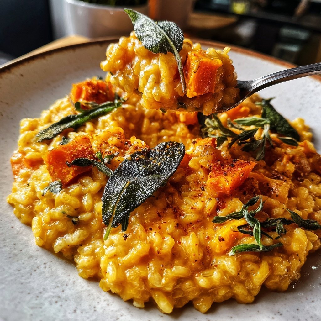Kürbisrisotto mit Salbei