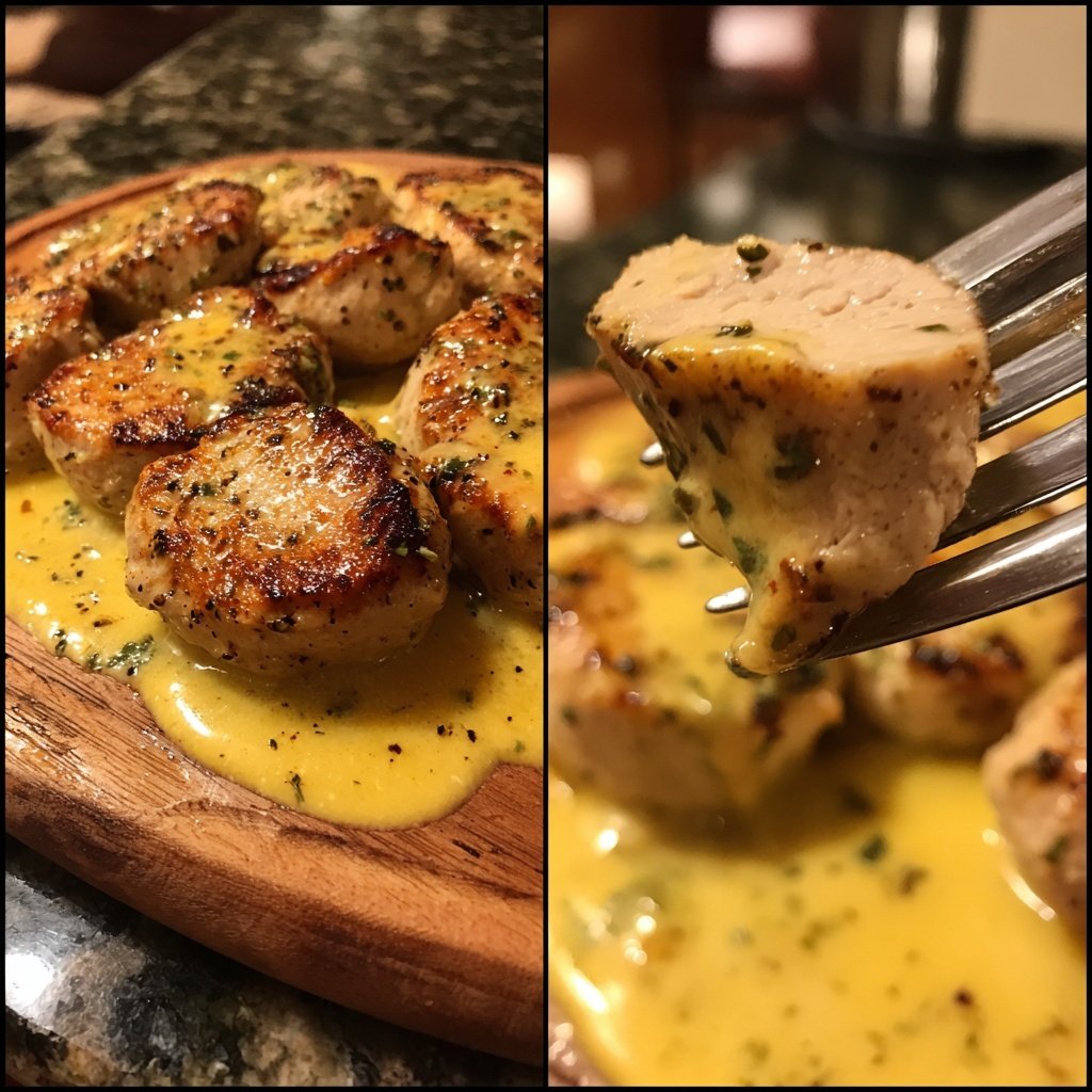 Kalbsmedaillons mit Zitronen-Parmesan-Sauce